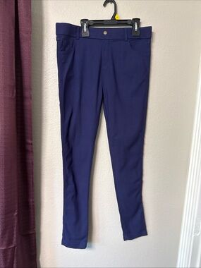 B4/2 Amaryllis Navy Blue Stretchy Casual Pant Size Large